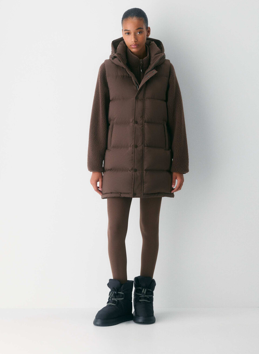 vestă the super puff mid - climatte maro mocha rich