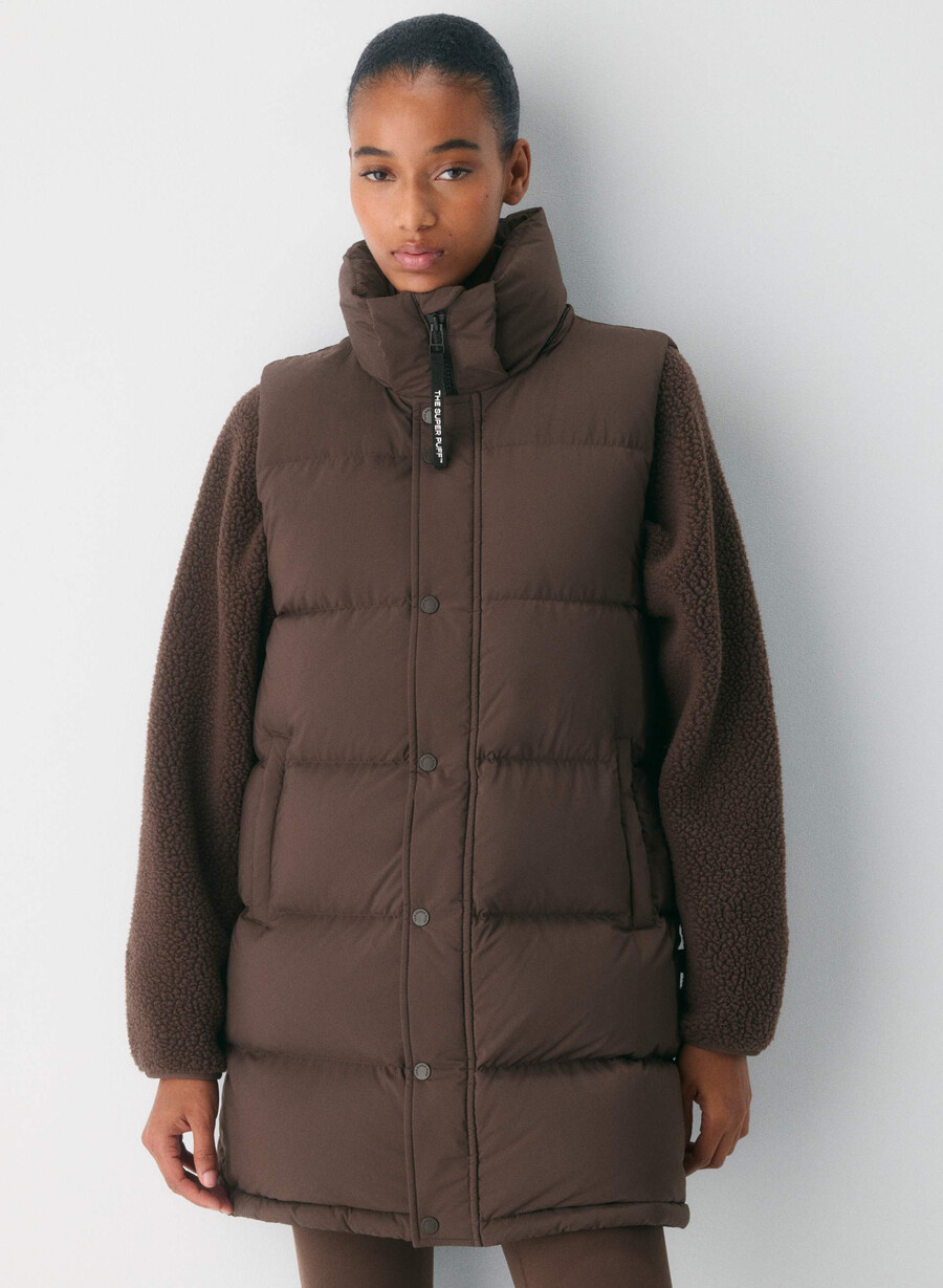 vestă the super puff mid - climatte maro mocha rich