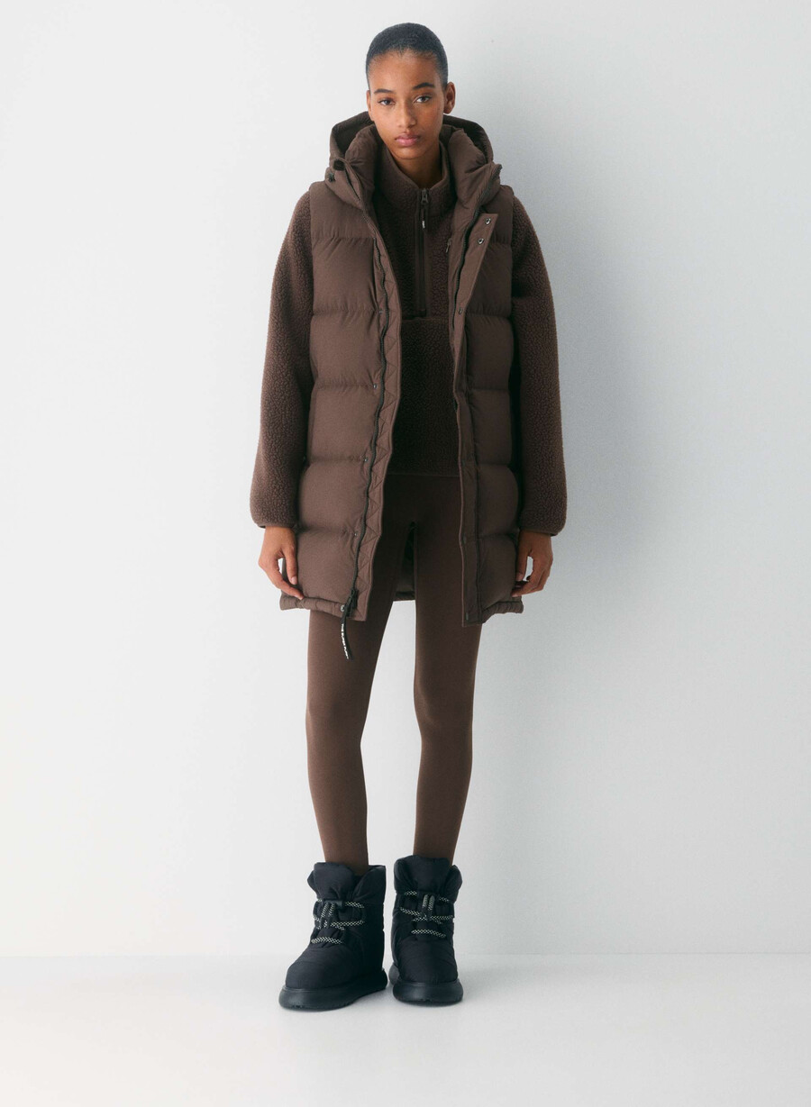 vestă the super puff mid - climatte maro mocha rich
