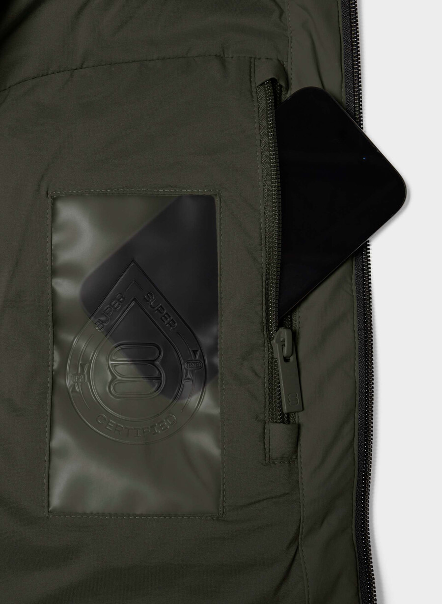 super puff₂o long - rainstop verde flint