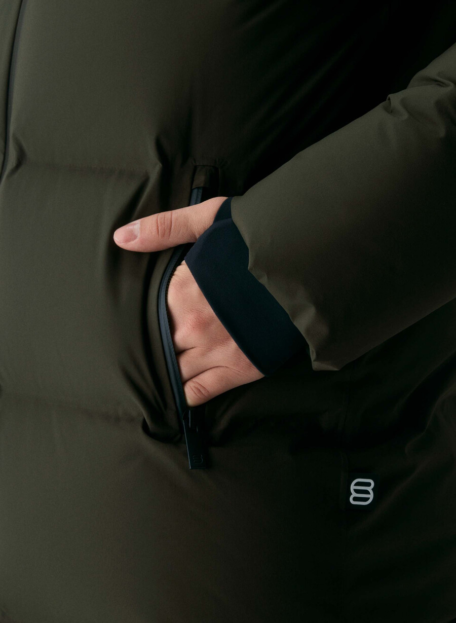 super puff₂o long - rainstop verde flint