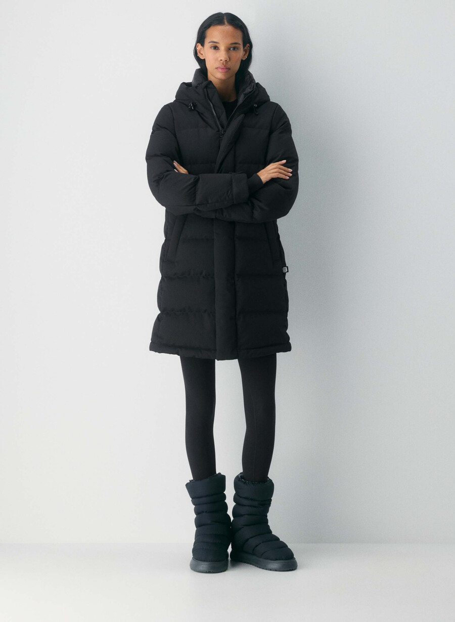 geacă super arctic parka mid - arctic twill negru