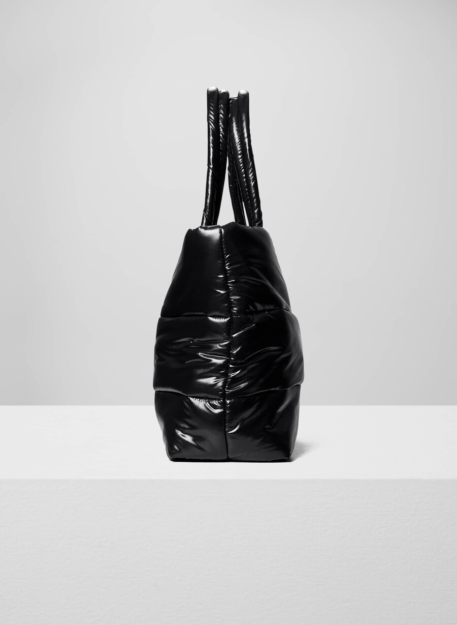 geantă tote the super puff - negru lucios
