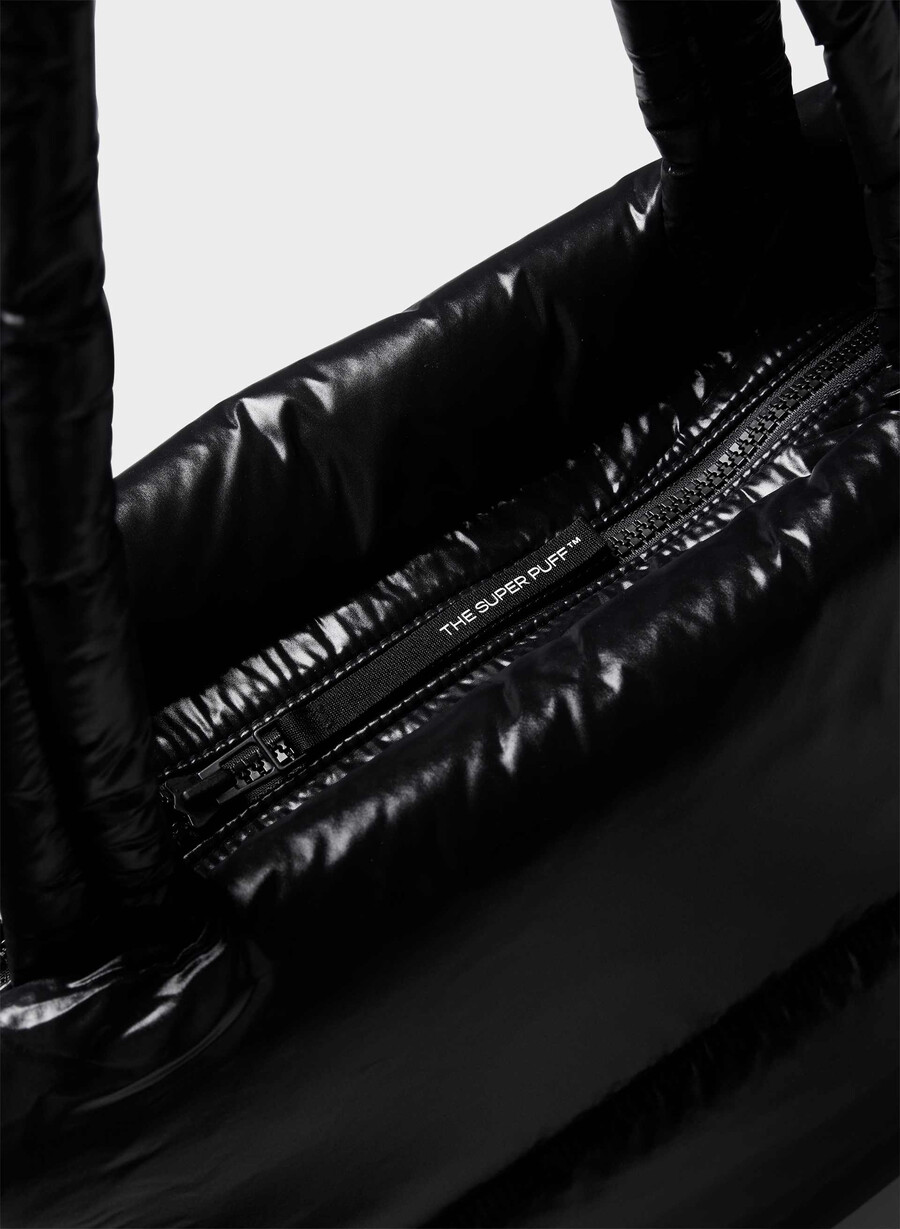 geantă tote the super puff - negru lucios