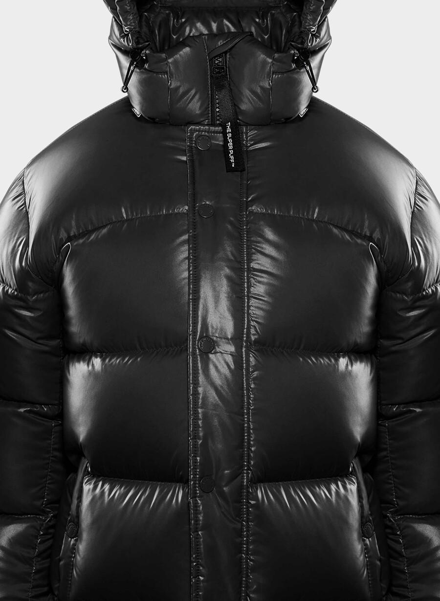 super puff negru hi-gloss