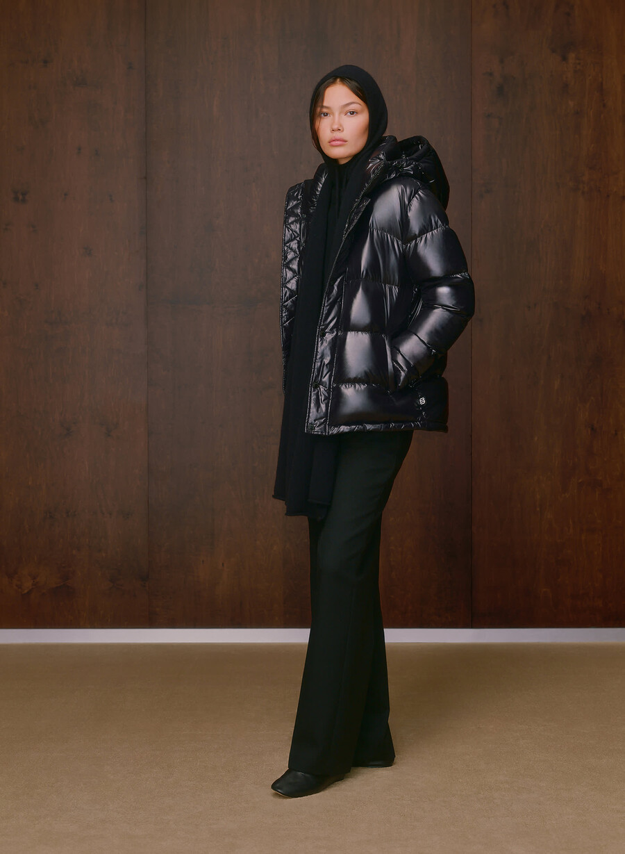 super puff negru hi-gloss