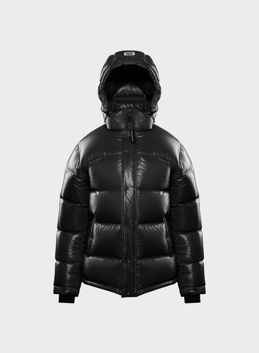 super puff negru hi-gloss