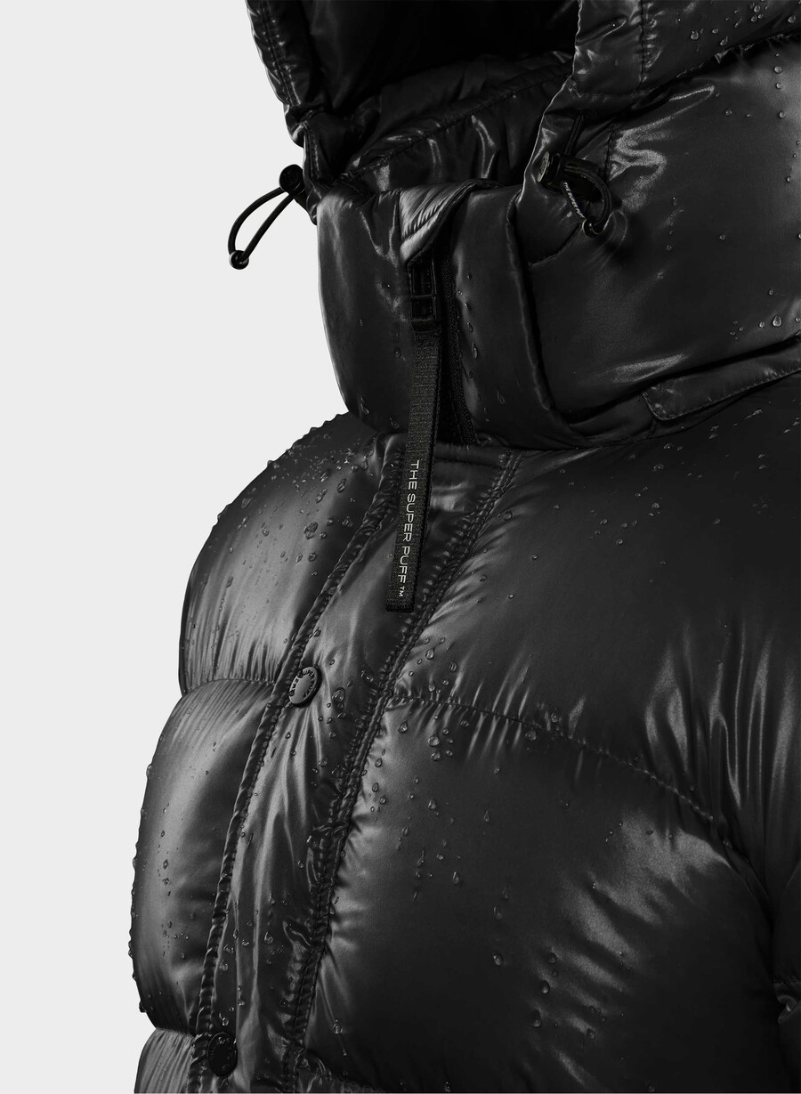 super puff negru hi-gloss