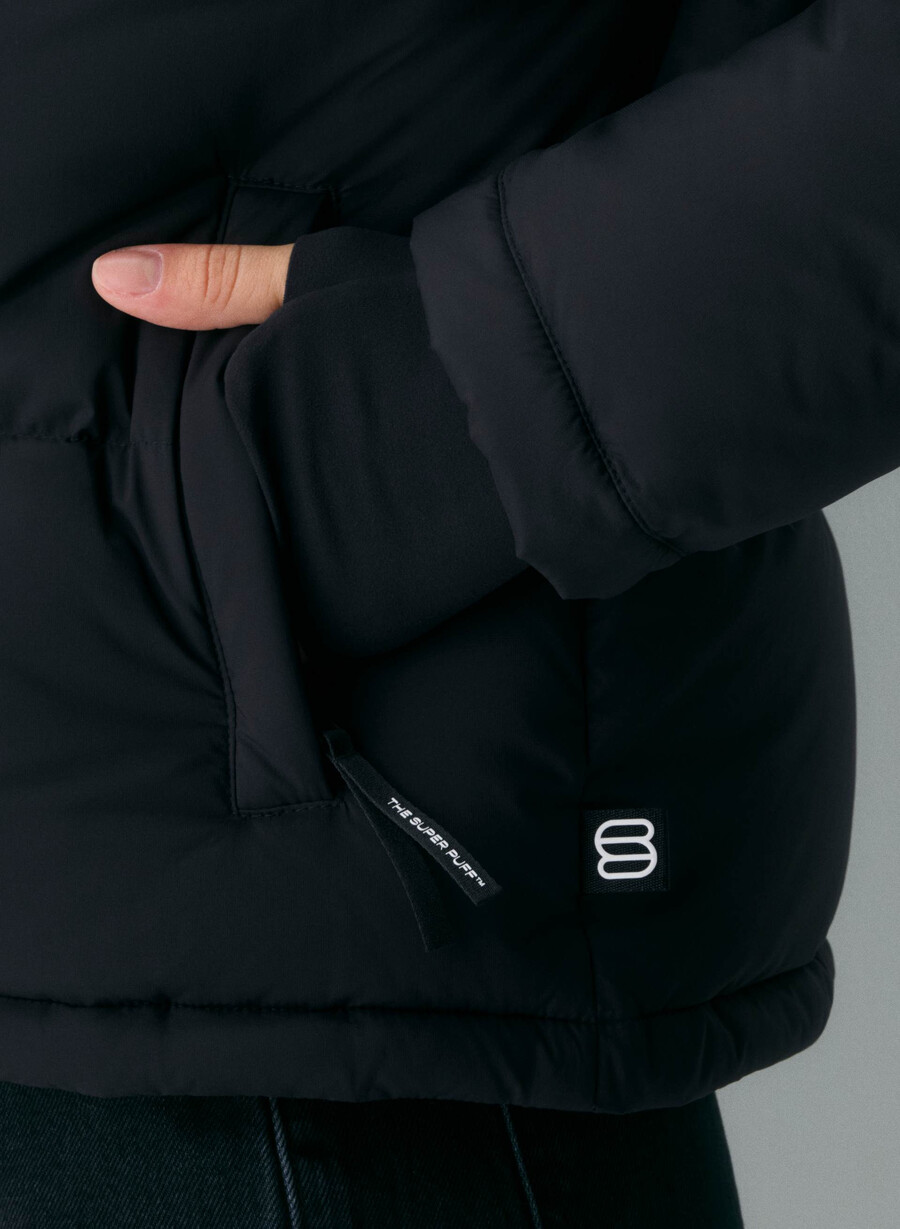 pantaloni scurți super puff - climatte negru