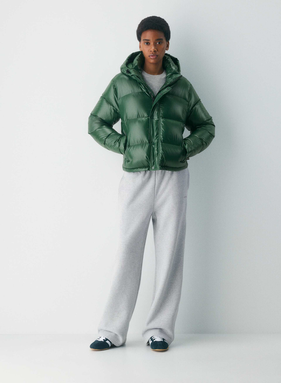 pantaloni scurți the super puff - verde campus lucios