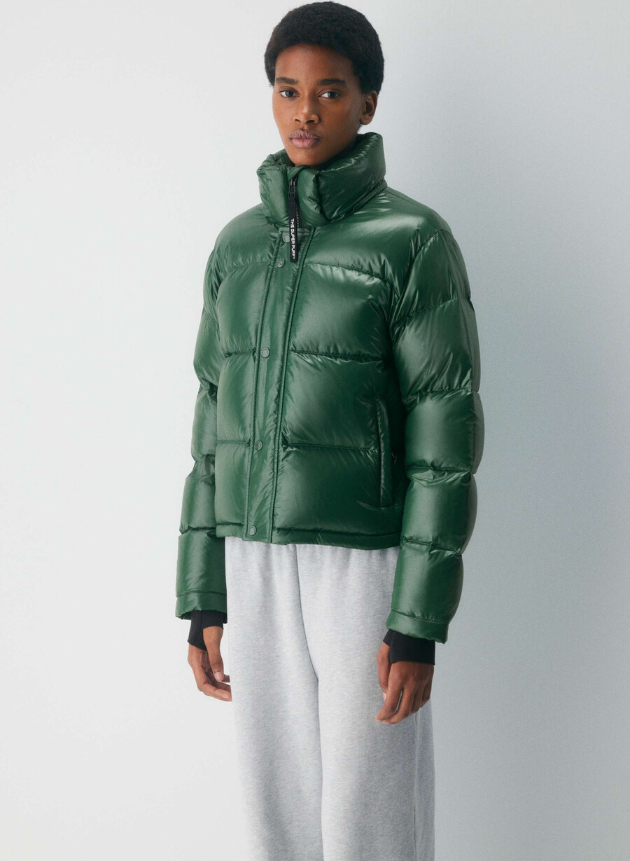 pantaloni scurți the super puff - verde campus lucios
