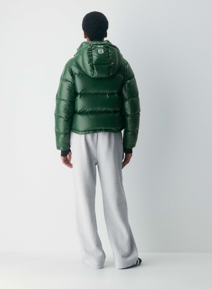 pantaloni scurți the super puff - verde campus lucios