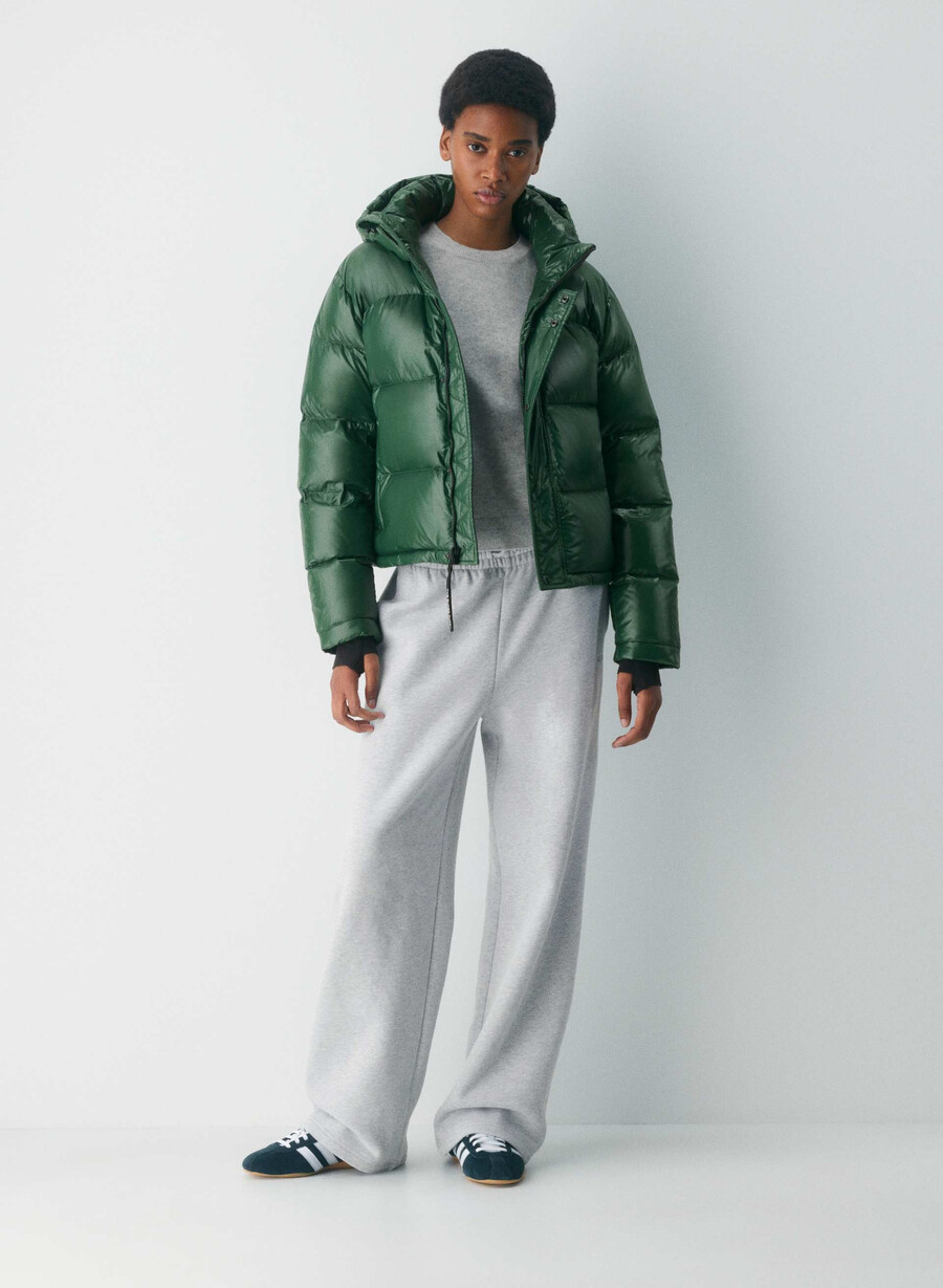 pantaloni scurți the super puff - verde campus lucios