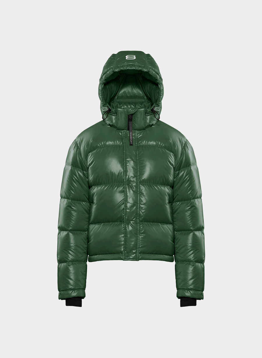pantaloni scurți the super puff - verde campus lucios