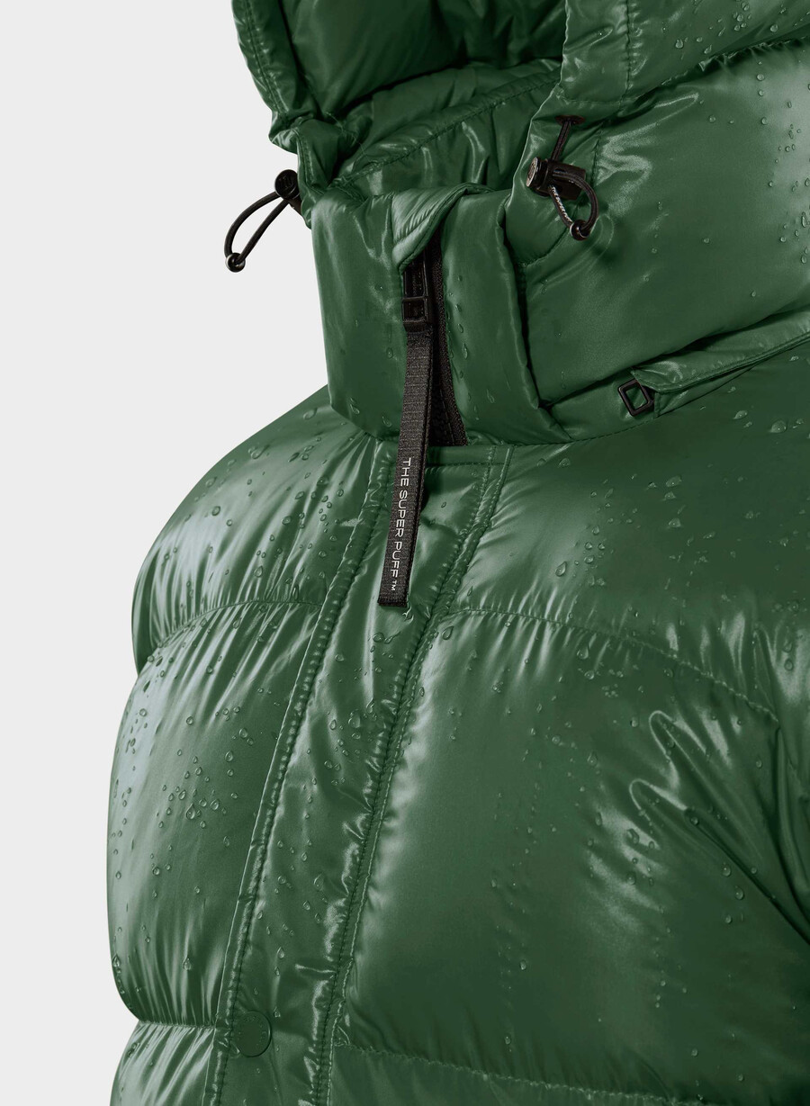 pantaloni scurți the super puff - verde campus lucios