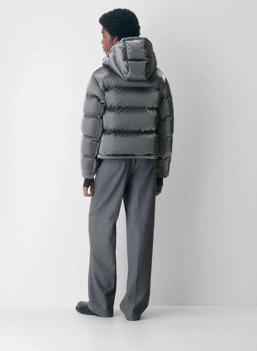 pantaloni scurți the super puff - liquid shine gri cĂrbune