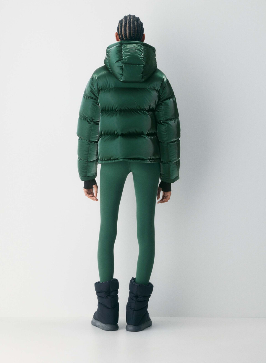 pantaloni scurți the super puff - strălucire lichidă campus verde