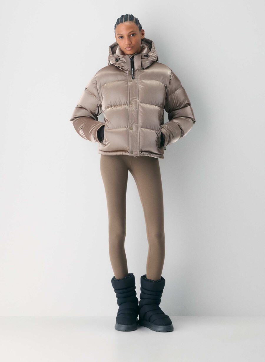 pantaloni scurți the super puff - strălucire lichidă modern taupe