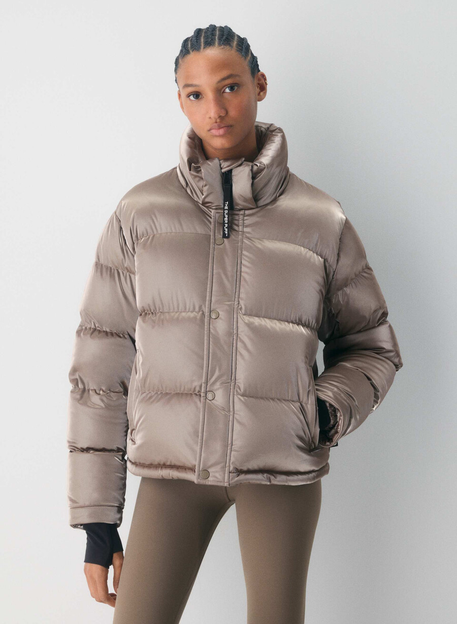 pantaloni scurți the super puff - strălucire lichidă modern taupe