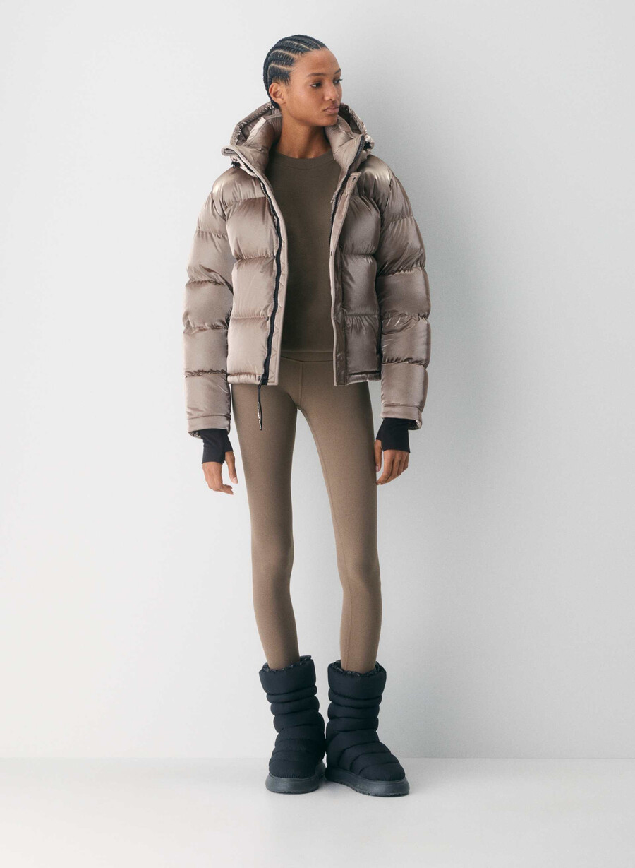 pantaloni scurți the super puff - strălucire lichidă modern taupe