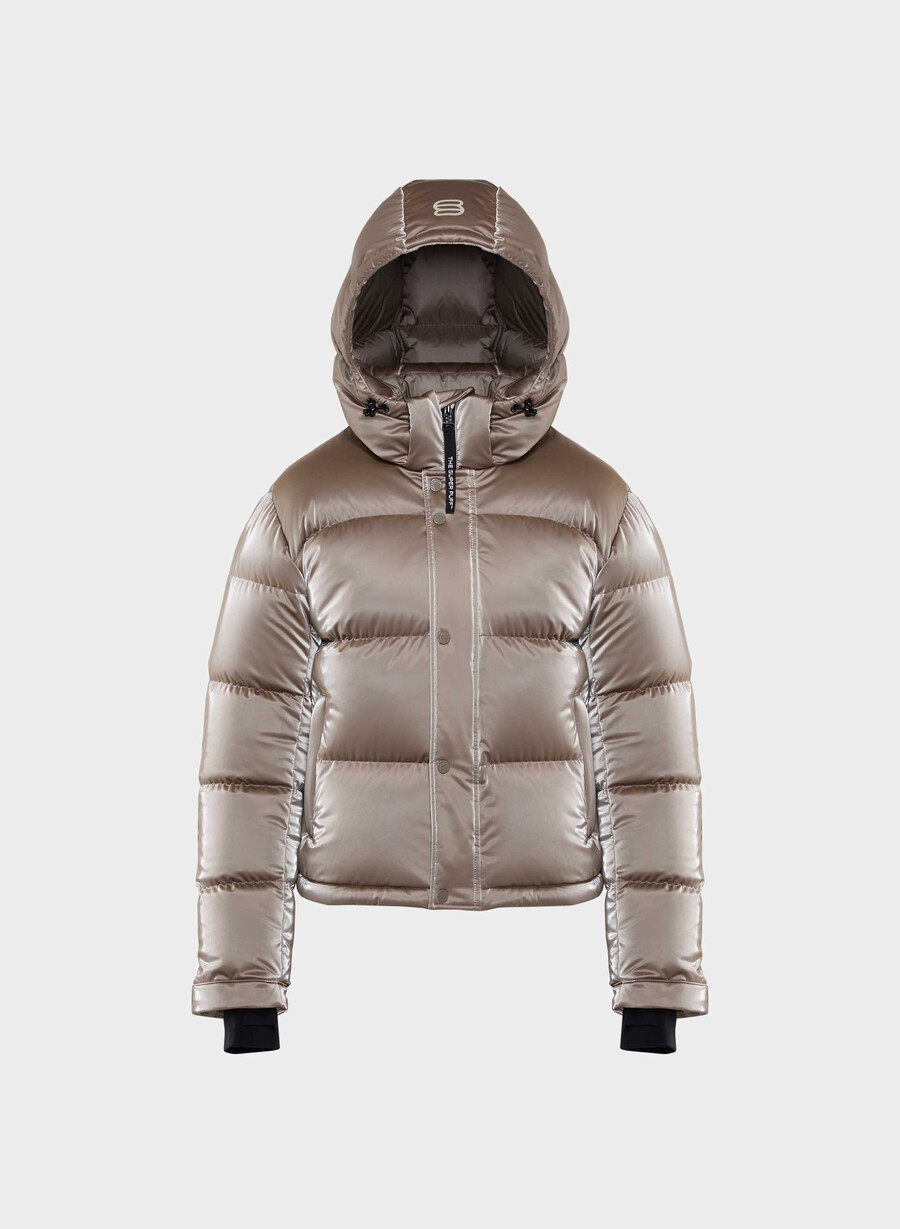 pantaloni scurți the super puff - strălucire lichidă modern taupe