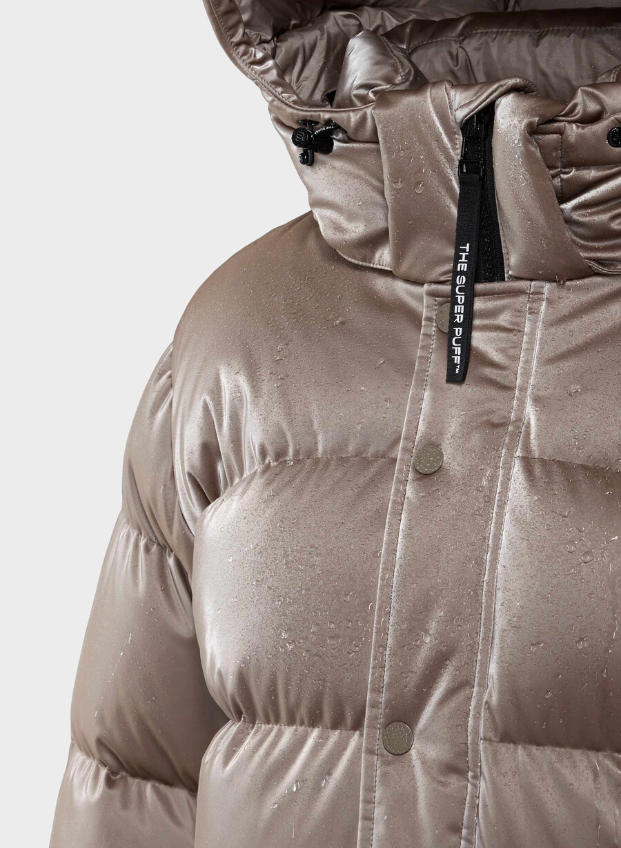 pantaloni scurți the super puff - strălucire lichidă modern taupe