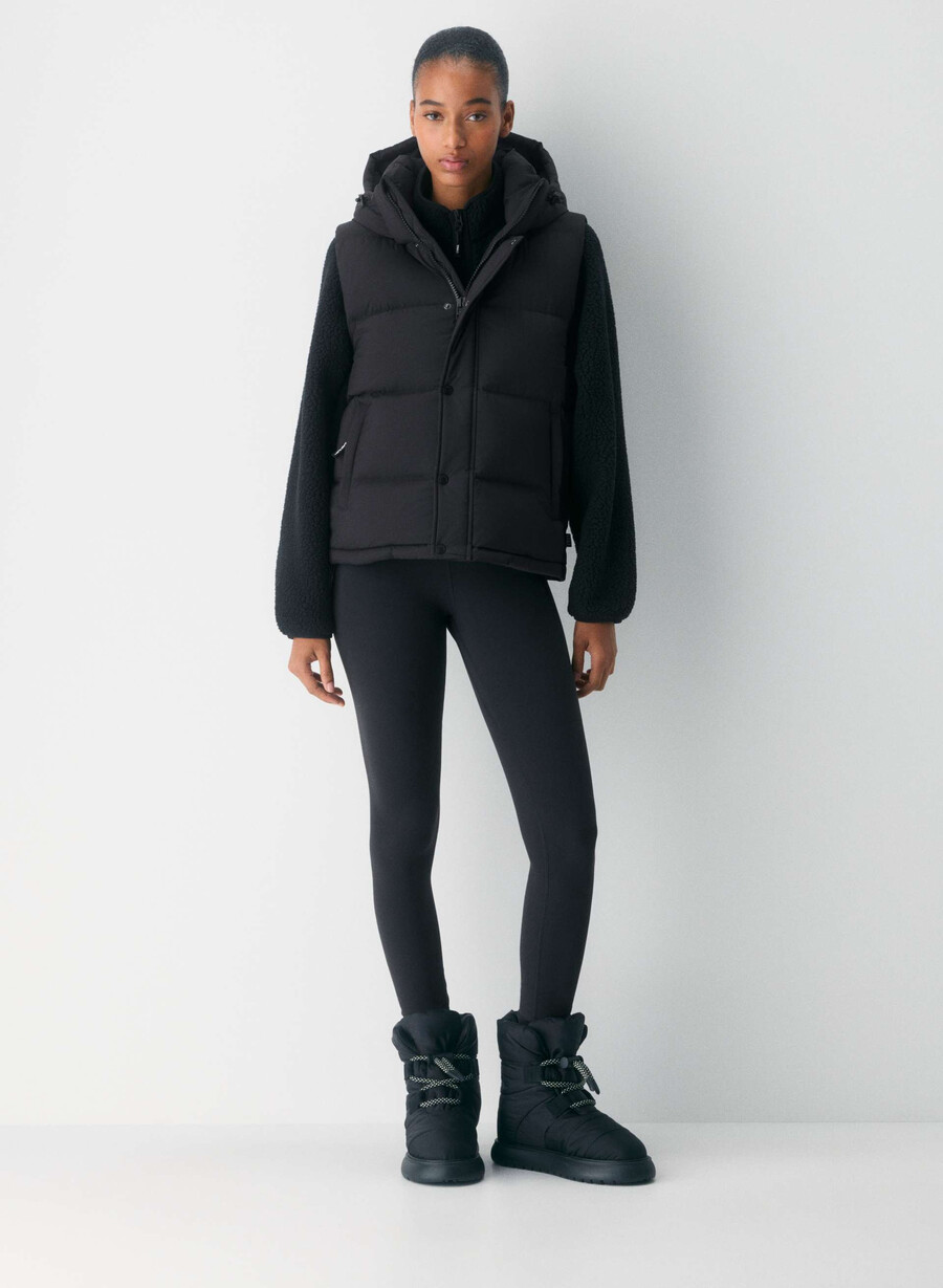 vestă super puff - climatte negru