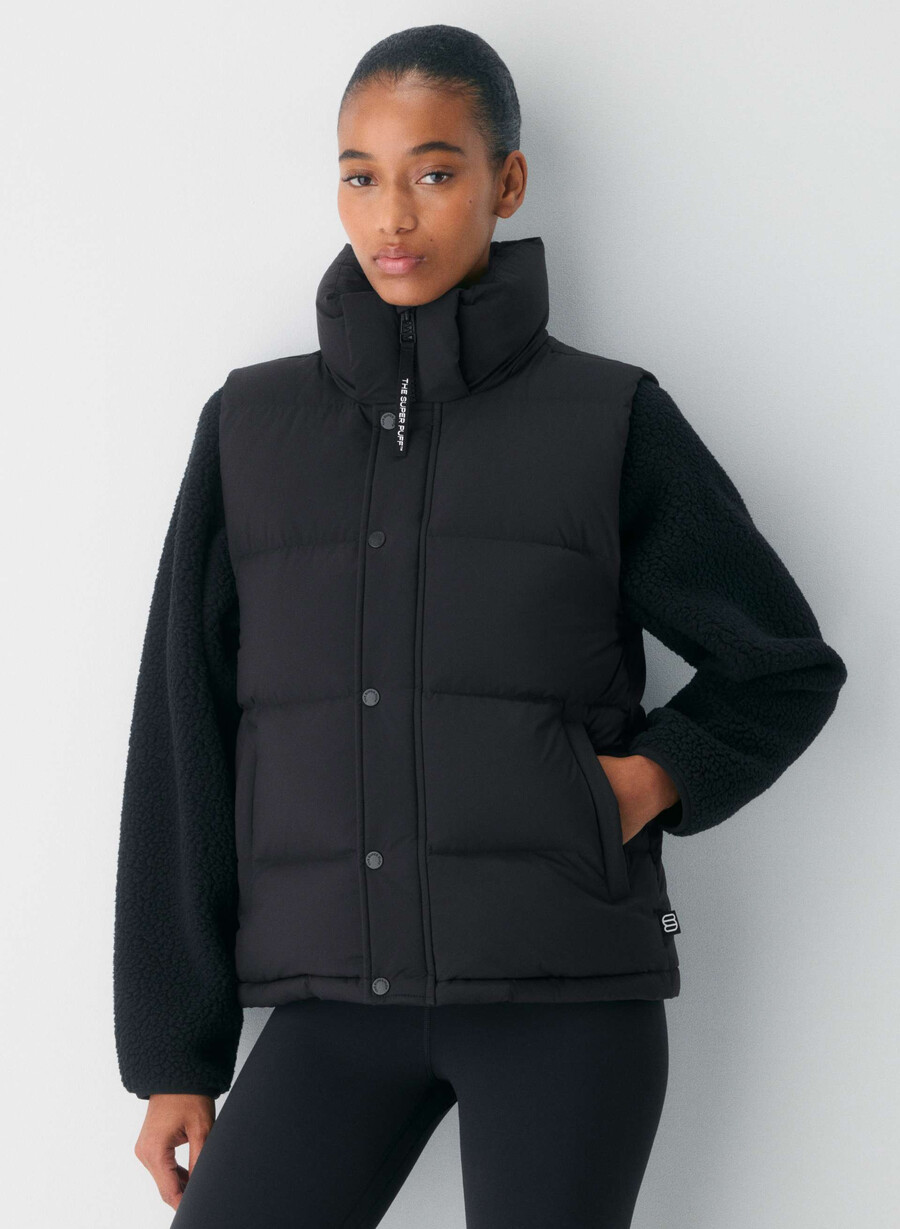 vestă super puff - climatte negru
