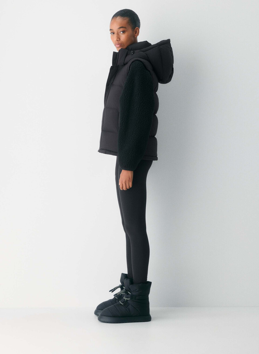 vestă super puff - climatte negru