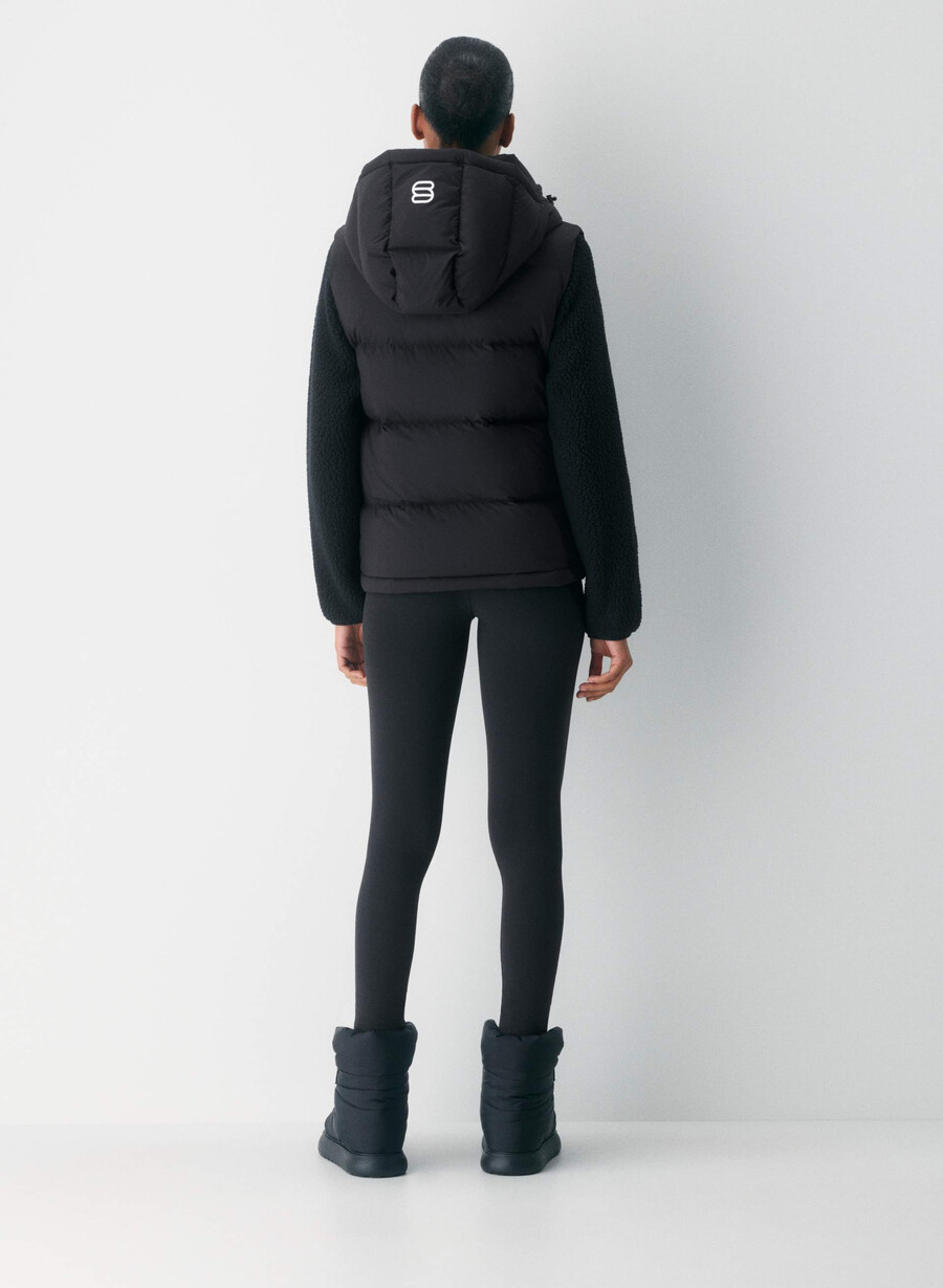 vestă super puff - climatte negru