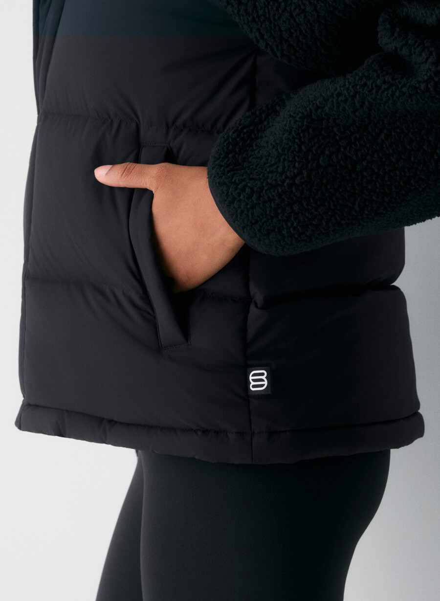 vestă super puff - climatte negru