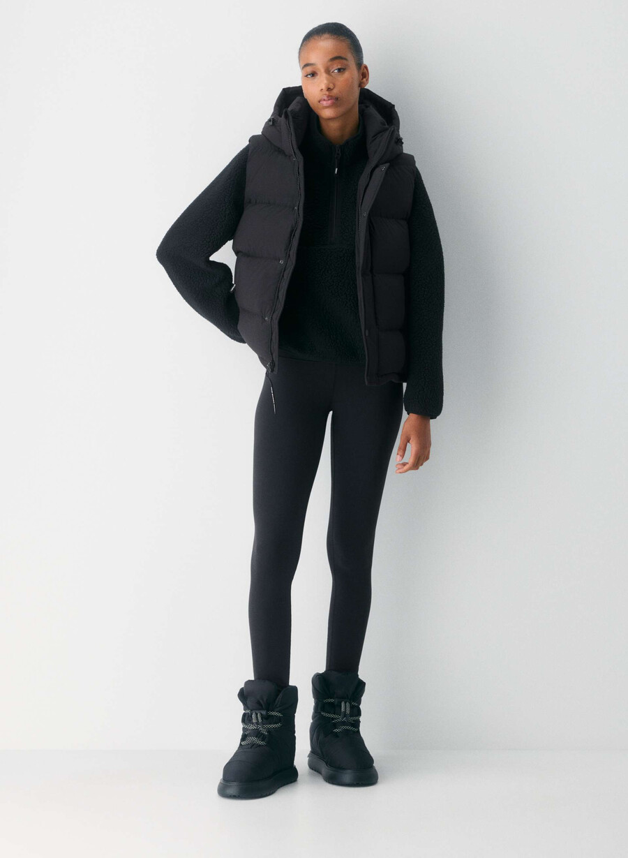 vestă super puff - climatte negru