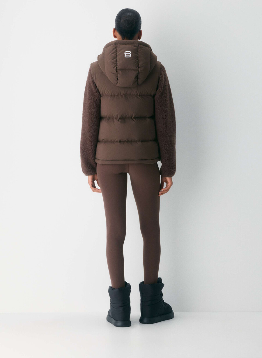 vestă the super puff - climatte maro mocha rich