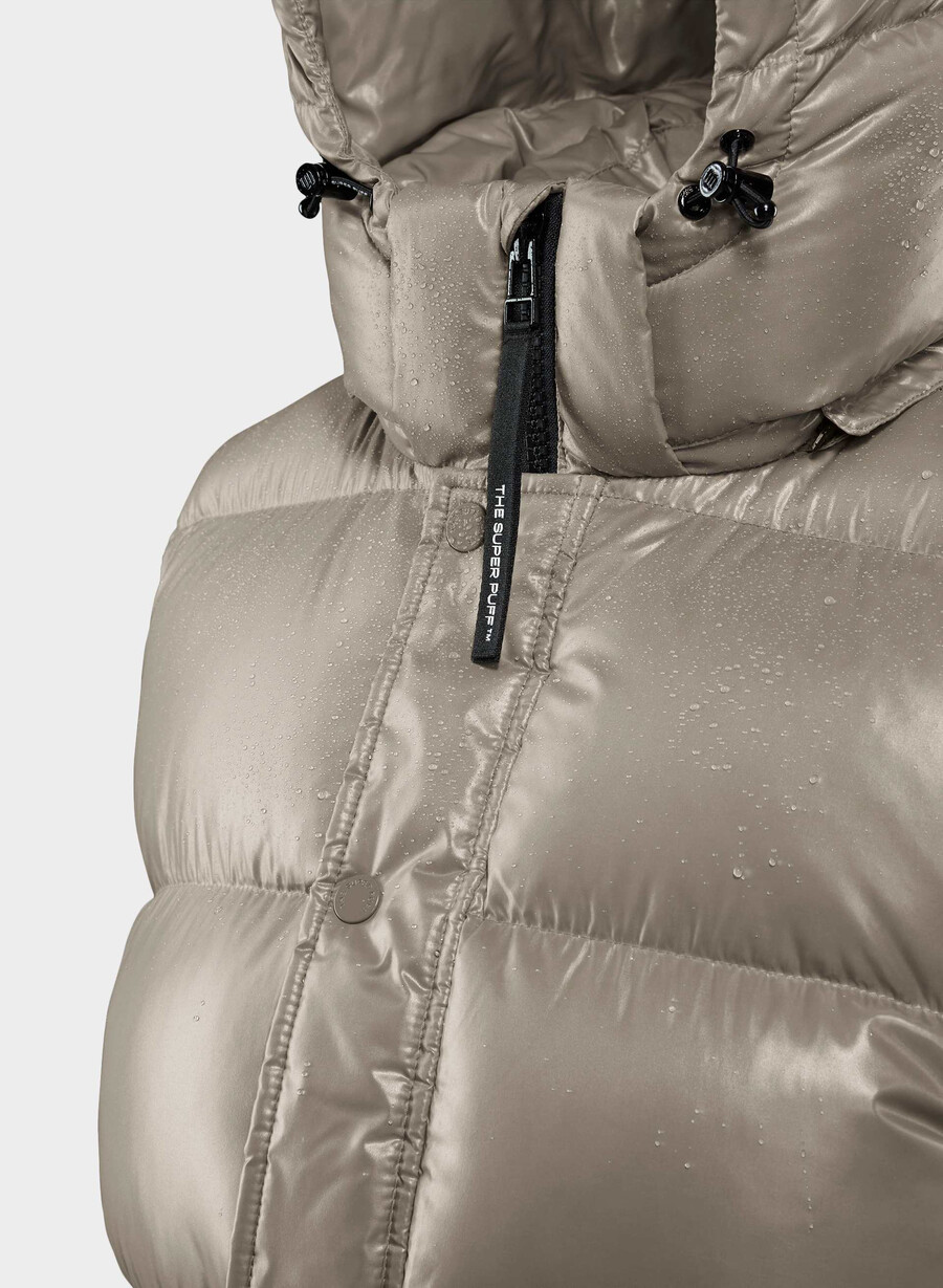 vestă the super puff - gri taupe modern lucios
