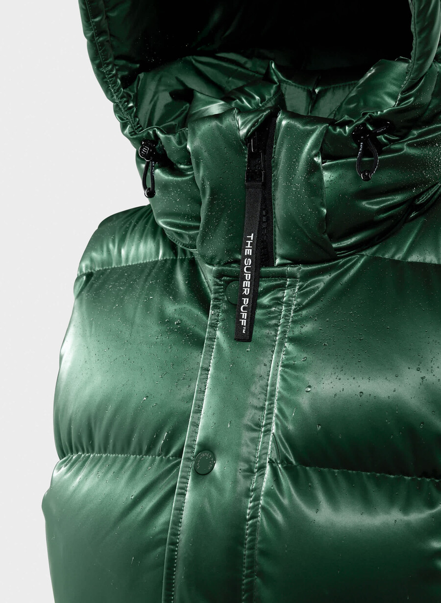 vestă super puff - liquid shine campus green