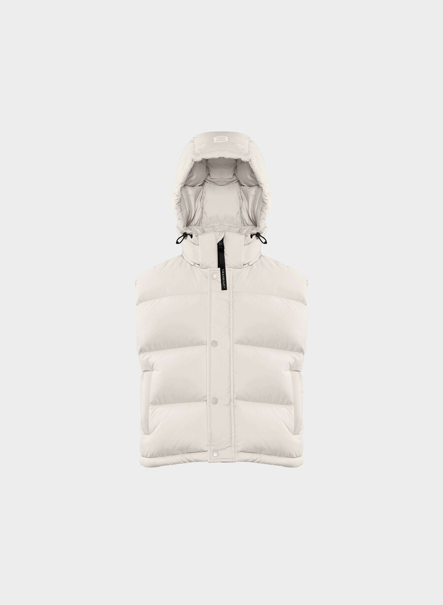 vestă scurtă the super puff - climatte matte pearl