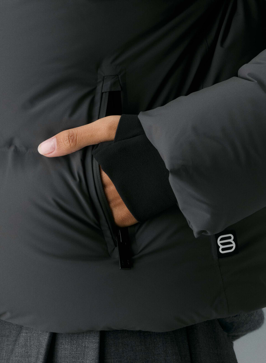 pantaloni scurți super puff₂o - rainstop gri cĂrbune