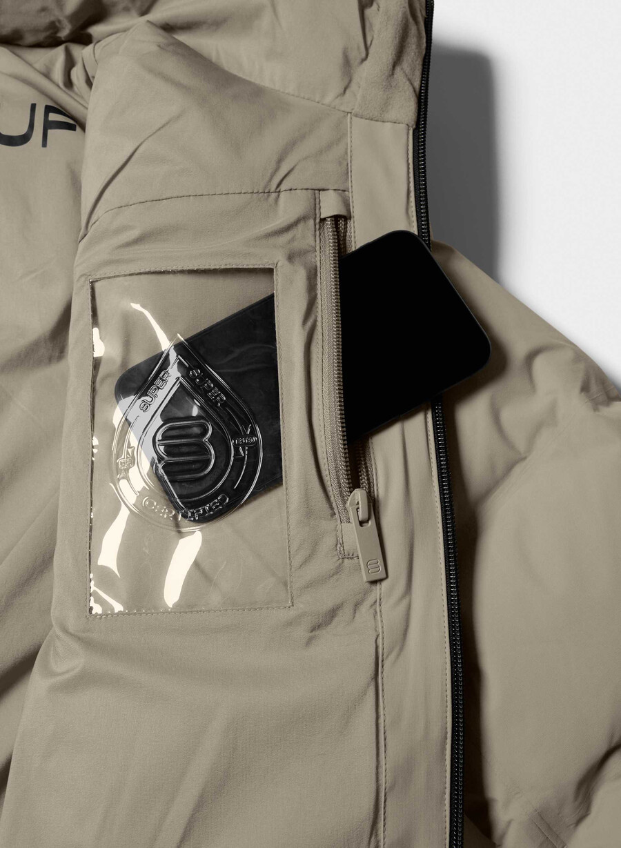 pantaloni scurți super puff₂o - rainstop modern taupe