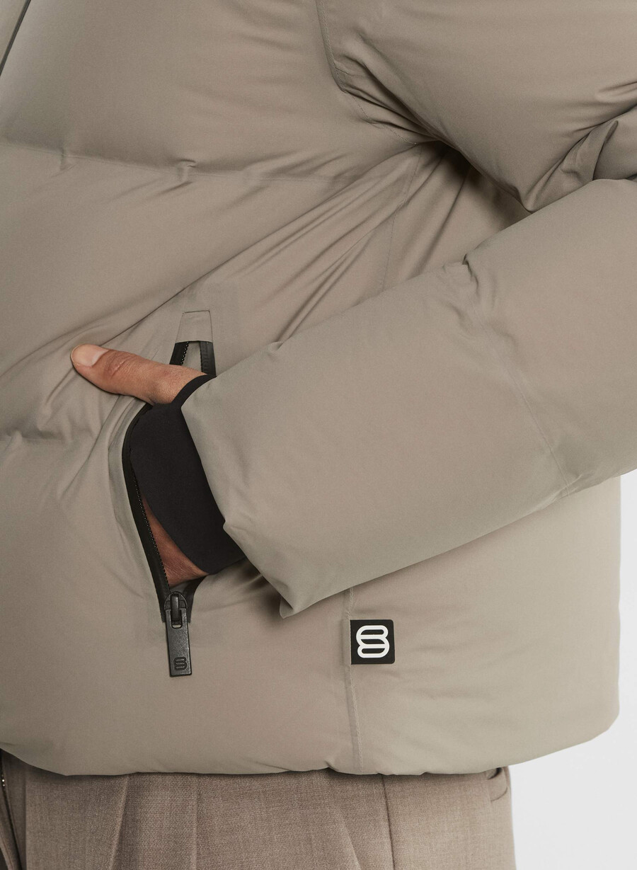 pantaloni scurți super puff₂o - rainstop modern taupe