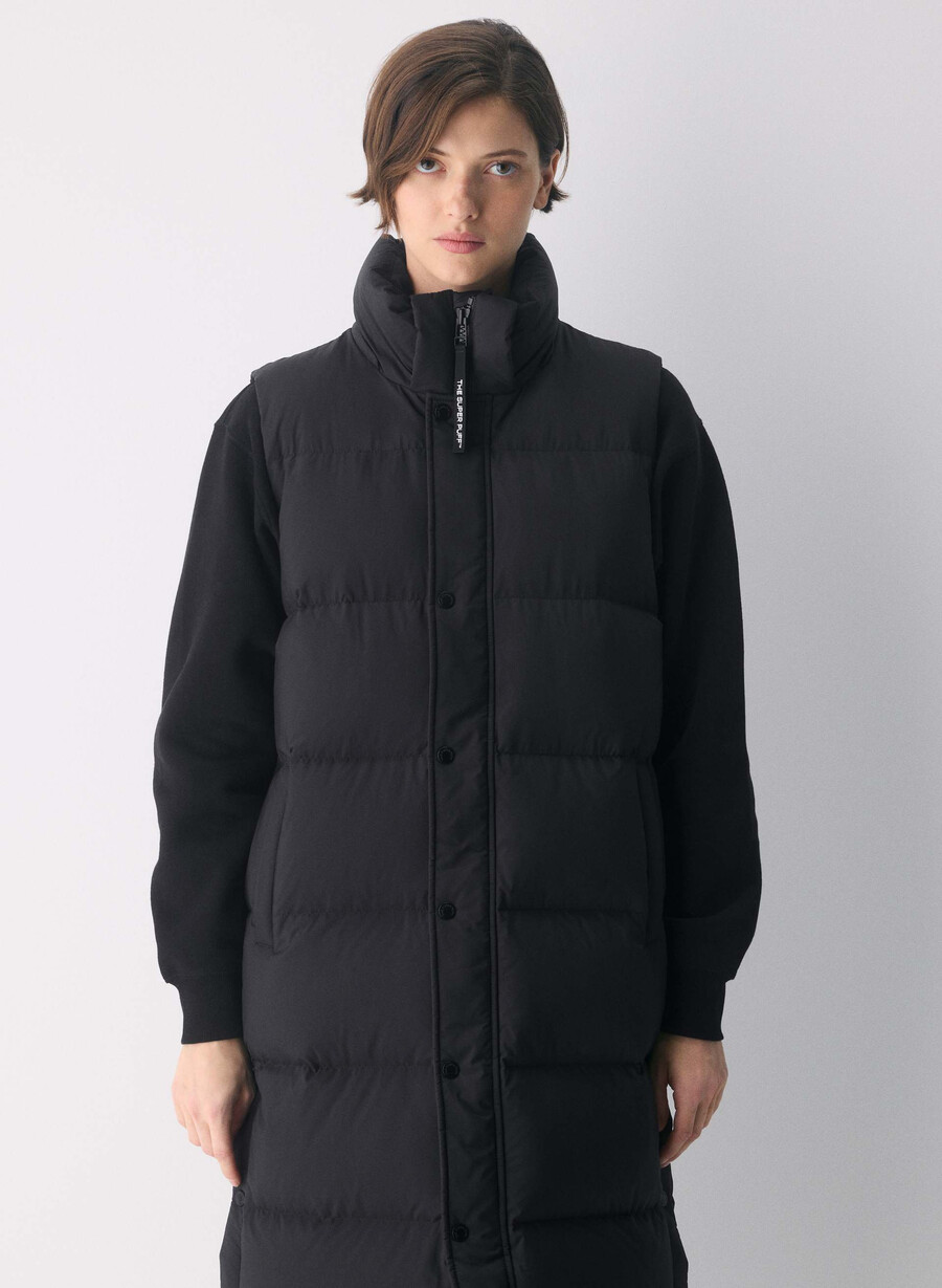vestă lungă the super puff - climatte negru