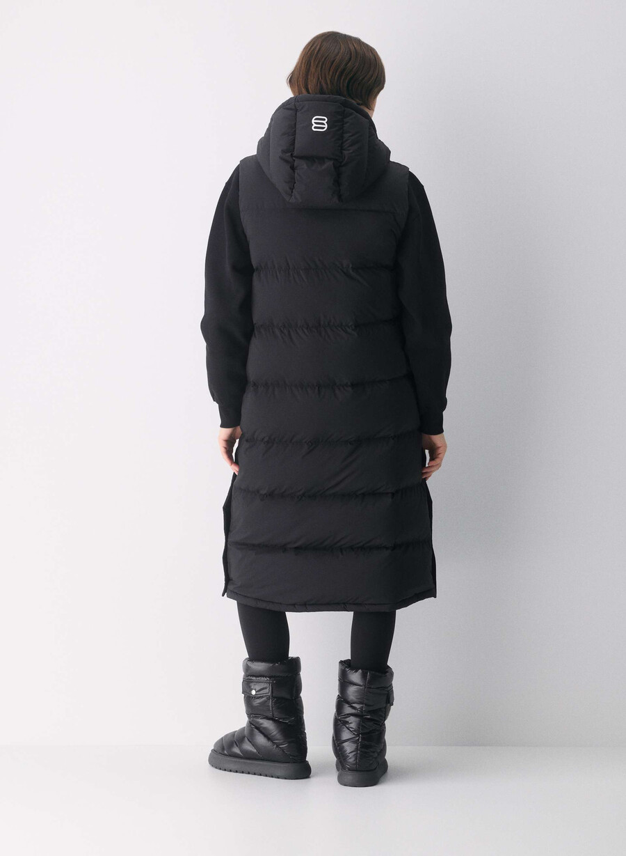 vestă lungă the super puff - climatte negru