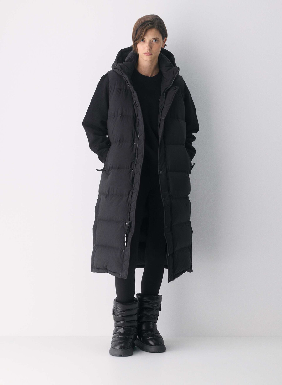 vestă lungă the super puff - climatte negru