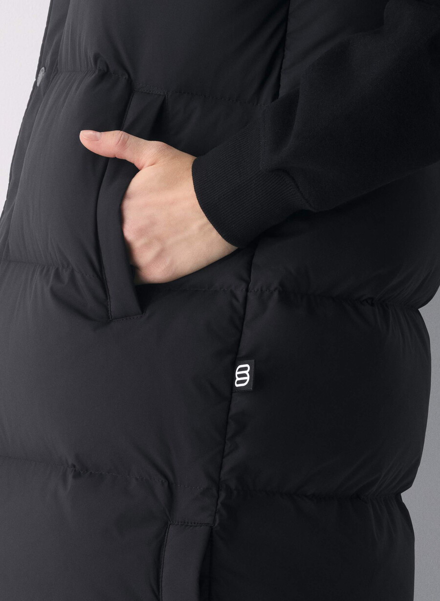 vestă lungă the super puff - climatte negru