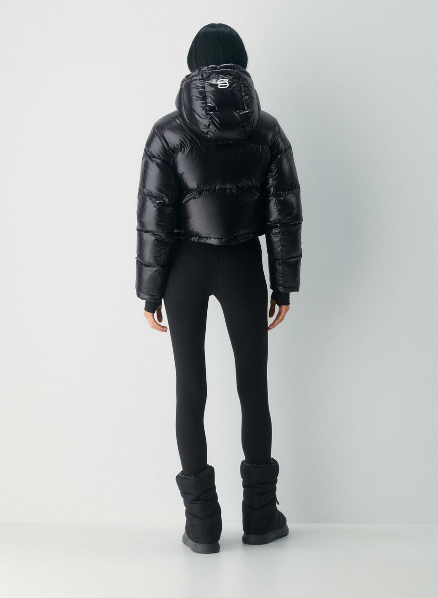 superpuff xtrashorty - negru foarte lucios