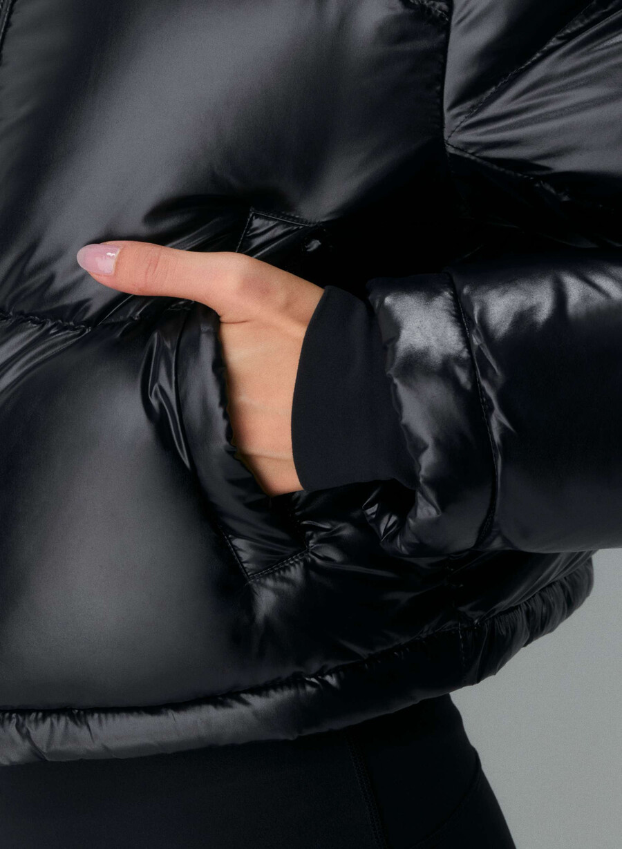 superpuff xtrashorty - negru foarte lucios