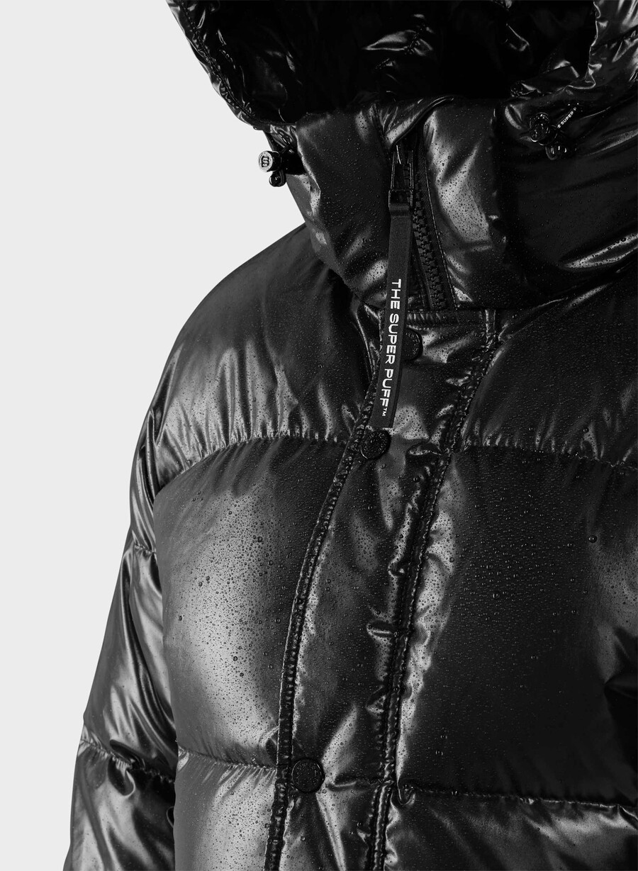 superpuff xtrashorty - negru foarte lucios