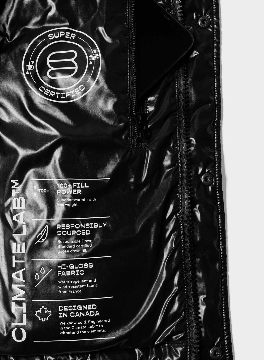 superpuff xtrashorty - negru foarte lucios